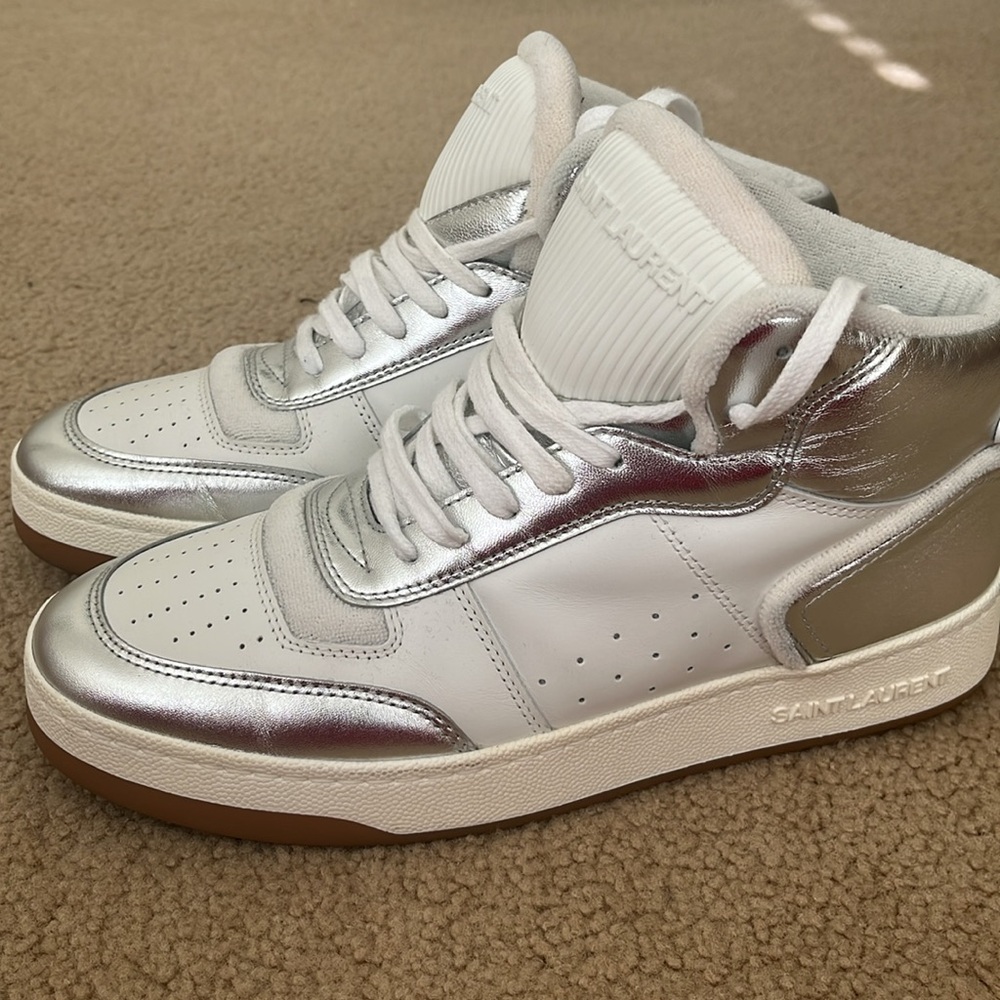 Saint Laurent SL/80 Mid Top Sneakers with box and extra laces